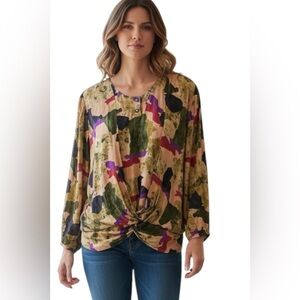 Brand: Ghinelly Size: 44, (L) colorful blouse with Italian fabric